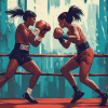 Kickboxing Animation Diamond Painting