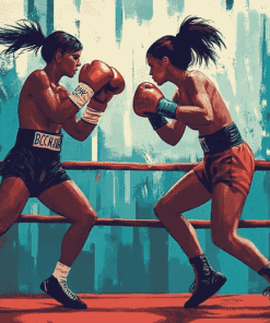 Kickboxing Animation Diamond Painting