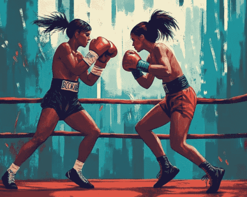 Kickboxing Animation Diamond Painting