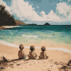 Kids on the Beach Diamond Painting