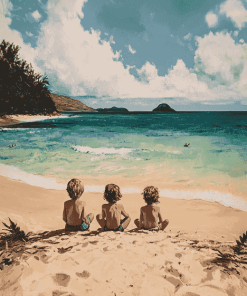 Kids on the Beach Diamond Painting