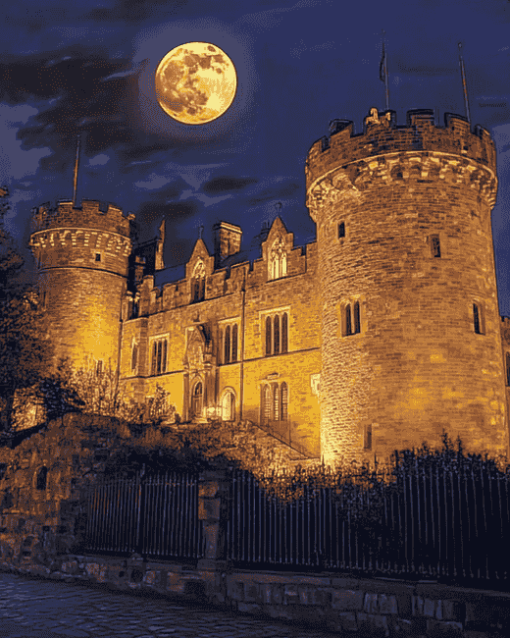 Kilkenny Castle Nightscape Diamond Painting