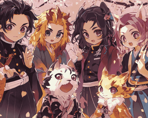 Kimetsu No Yaiba Chibi Anime Diamond Painting