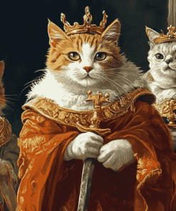 King Cat Anime Diamond Painting