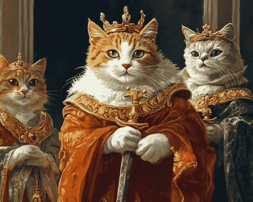 King Cat Anime Diamond Painting