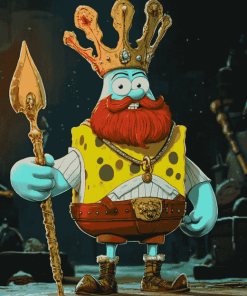 King Neptune Cartoon Diamond Painting