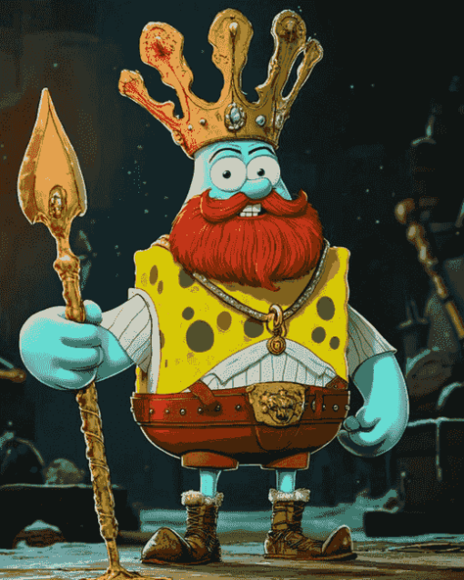 King Neptune Cartoon Diamond Painting