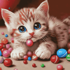 Kitten and Cartoons Diamond Painting