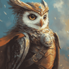 Knight Owl Warrior Diamond Painting