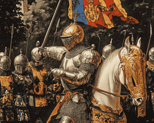 Knights Jousting Warriors Diamond Painting