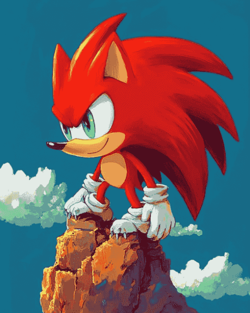 Knuckles The Echidna Animation Diamond Painting