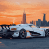 Koenigsegg Agera Sunset View Diamond Painting