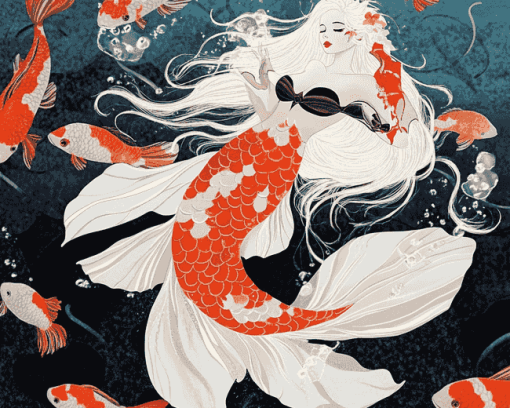 Koi Fantasy Mermaid Diamond Painting