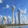 Kuwait City Skyline Diamond Painting