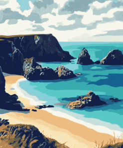 Kynance Cove Seascape Diamond Painting