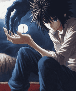 L Lawliet Anime Character Diamond Painting