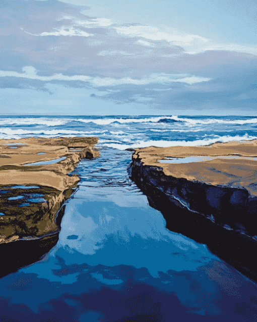 La Jolla Beach Seaside Diamond Painting