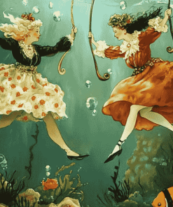 Ladies Underwater Animation Diamond Painting