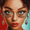 Lady Four Eyes Woman Diamond Painting