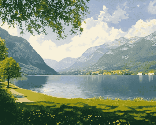 Lake Idro Scenic Views Diamond Painting