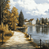 Lake Landscape Views Diamond Painting