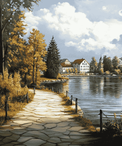 Lake Landscape Views Diamond Painting