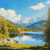 Lake Saint Moritz Landscape Diamond Painting