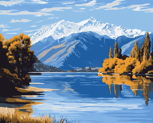 Lake Wanaka National Park Diamond Painting