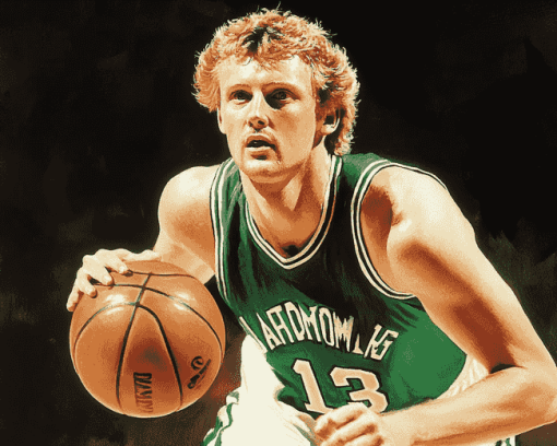 Larry Bird Basketball Icon Diamond Painting