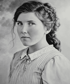 Laura Ingalls Monochrome Diamond Painting