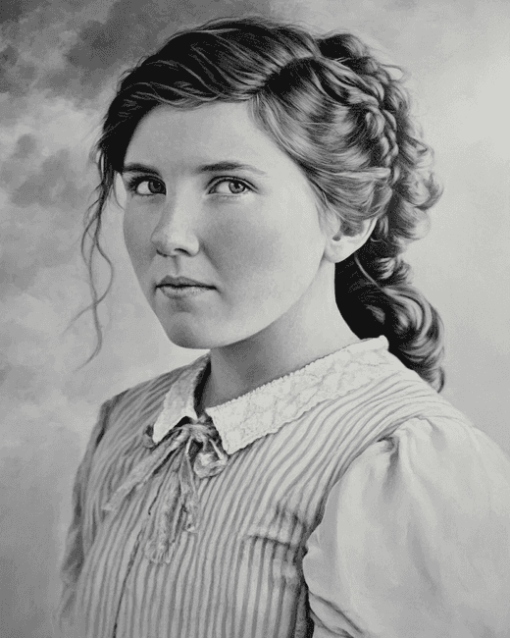 Laura Ingalls Monochrome Diamond Painting