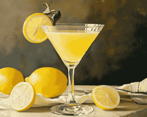 Lemon Cocktail Diamond Painting