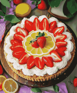 Lemon Strawberry Dessert Diamond Painting