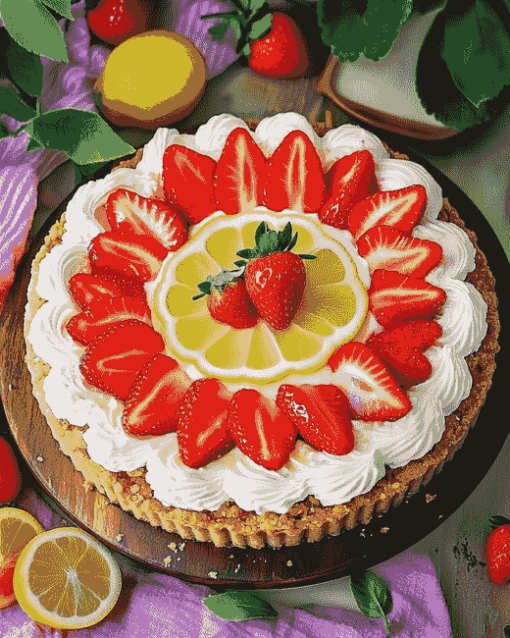 Lemon Strawberry Dessert Diamond Painting