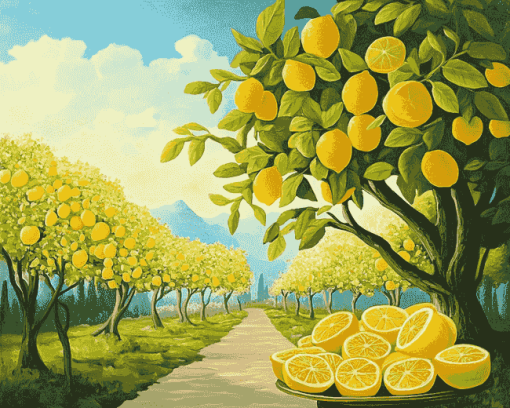 Lemon Tree Paradise Diamond Painting