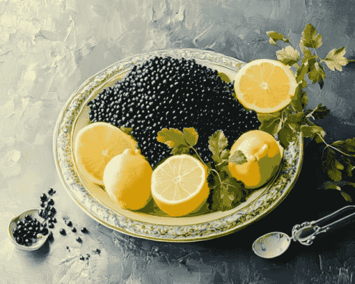 Lemon and Caviar Delight Diamond Painting