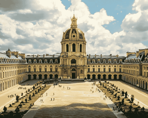 Les Invalides Paris Landmark Diamond Painting