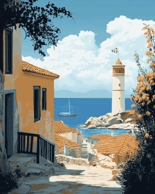 Lesvos Island Seascapes Diamond Painting