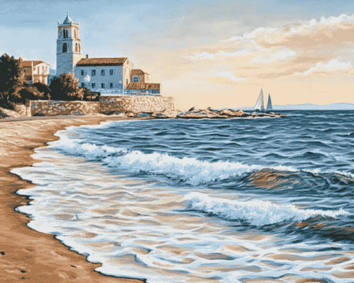 Levante Beach Seascape Diamond Painting