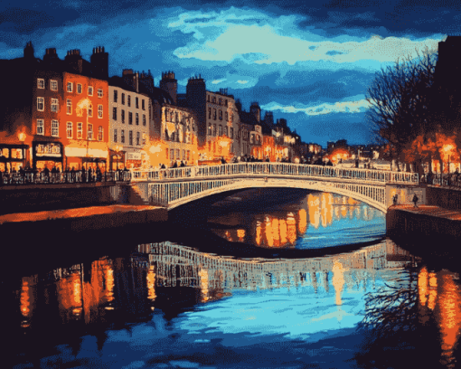 Liffey River Reflections Diamond Painting