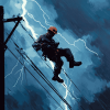 Lightning Lineman Diamond Painting