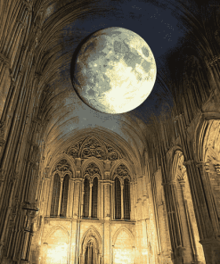 Lincoln Cathedral Night Scene Diamond Painting