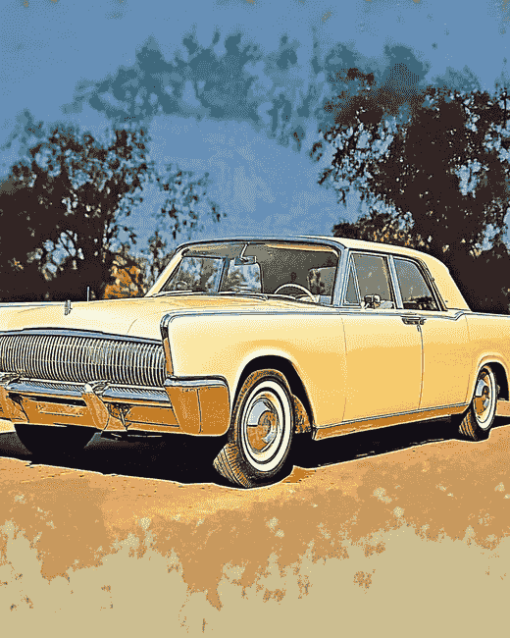 Lincoln Continental Classic Cars Diamond Painting