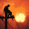 Lineman at Sunset Diamond Painting