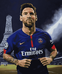 Lionel Messi Famous PSG Diamond Painting