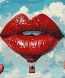 Lips Hot Air Balloons Diamond Painting