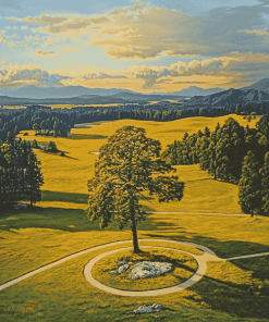 Lithuanian Mountain Views Diamond Painting