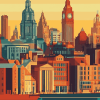 Liverpool Skyline Cities Diamond Painting