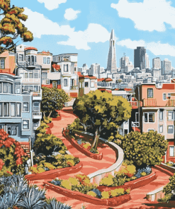 Lombard Street San Francisco Cityscape Diamond Painting