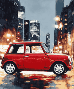 London Mini Car Cityscape Diamond Painting